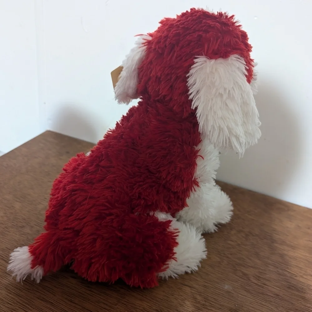 Boyds Bears Red and White Plush Dog Toy